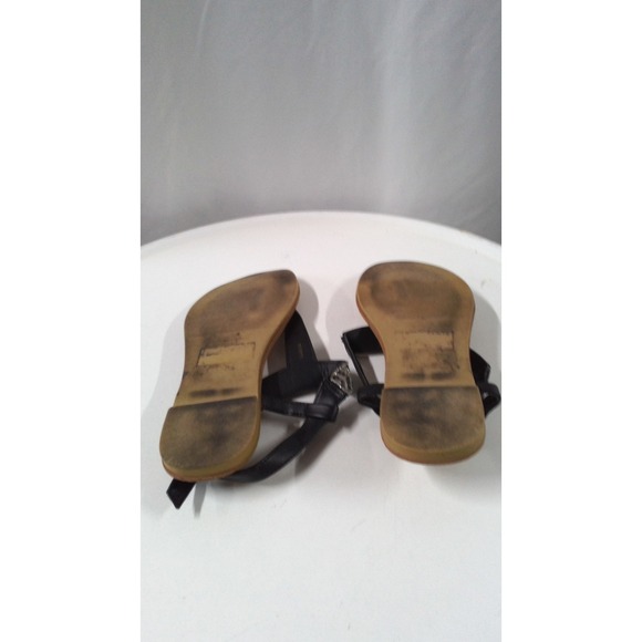 Charlotte Russe Women's Size 6 Black and Silver Sandals with ankle buckle - Picture 4 of 4